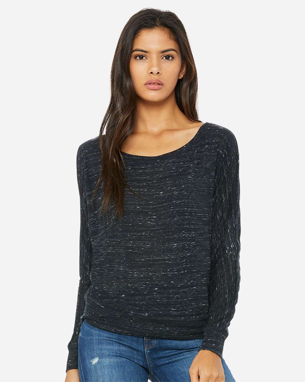 WomenÂ’s Flowy Off Shoulder Long Sleeve Tee