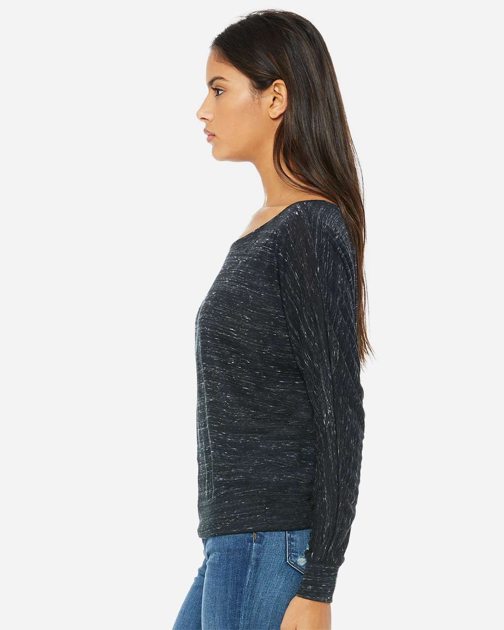 WomenÂ’s Flowy Off Shoulder Long Sleeve Tee