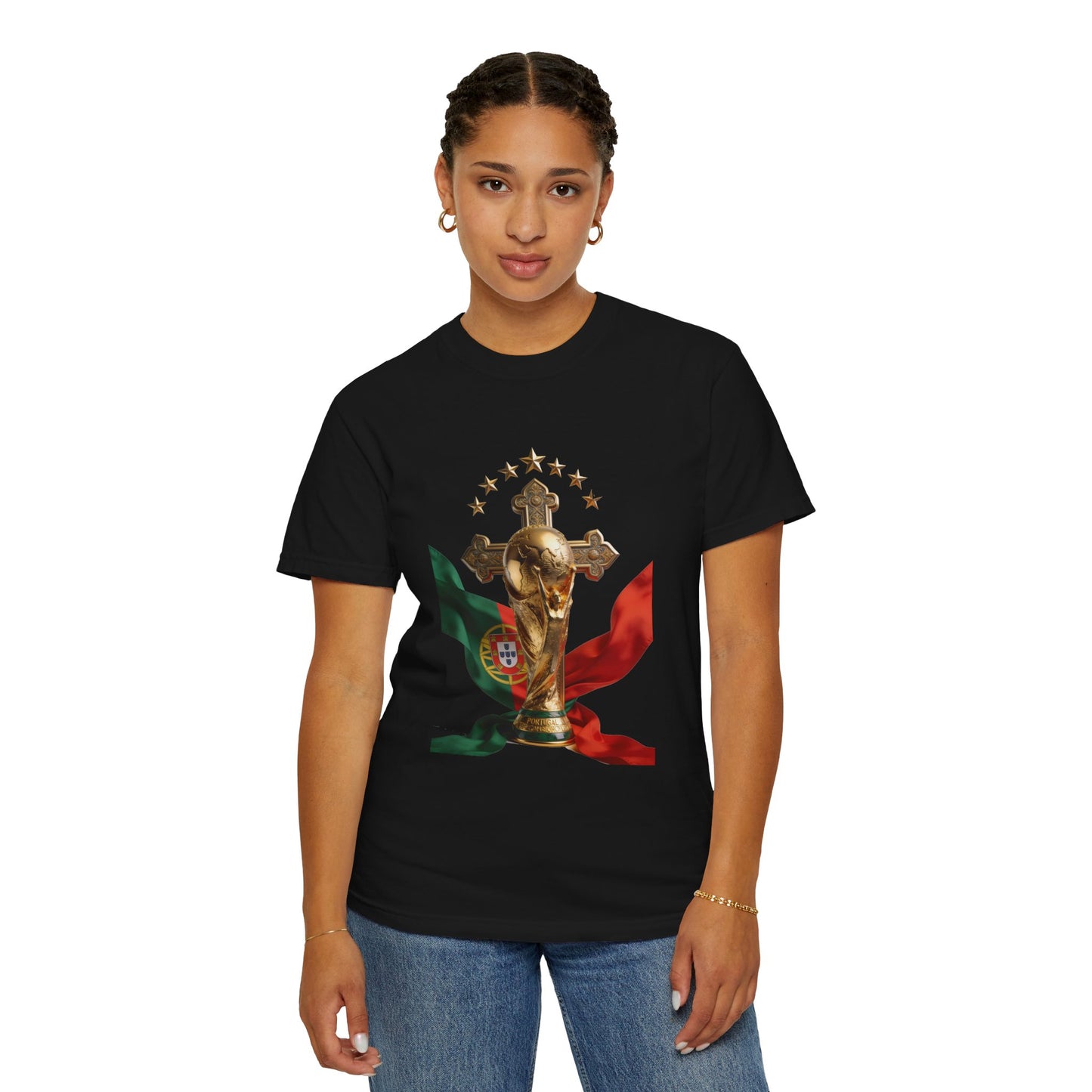 Portugal Football 'Cruz Sagrada' Majestic Trophy | Premium Graphic Tee