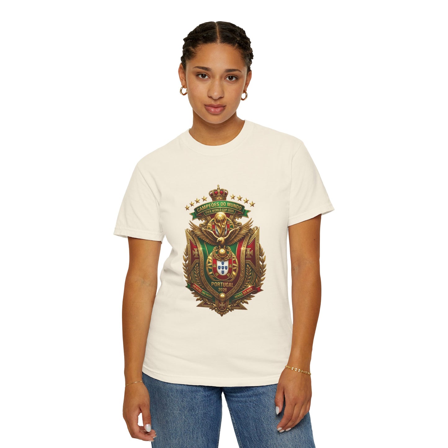 Portugal Football World Cup 2026 'Heróis do Mar' Imperial Crown Crest | Premium Graphic Tee