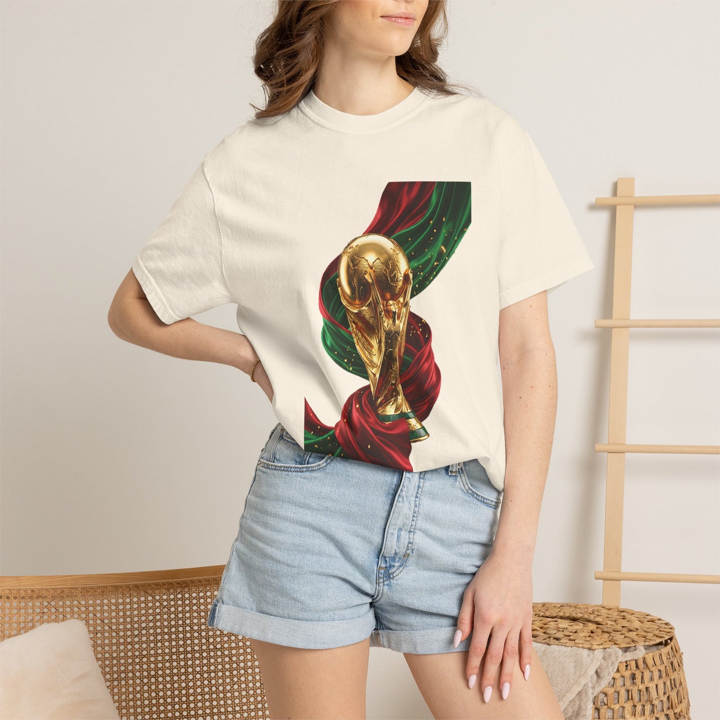Portugal Football 'Onda de Glória' Dynamic Ribbon Trophy | Premium Graphic Tee