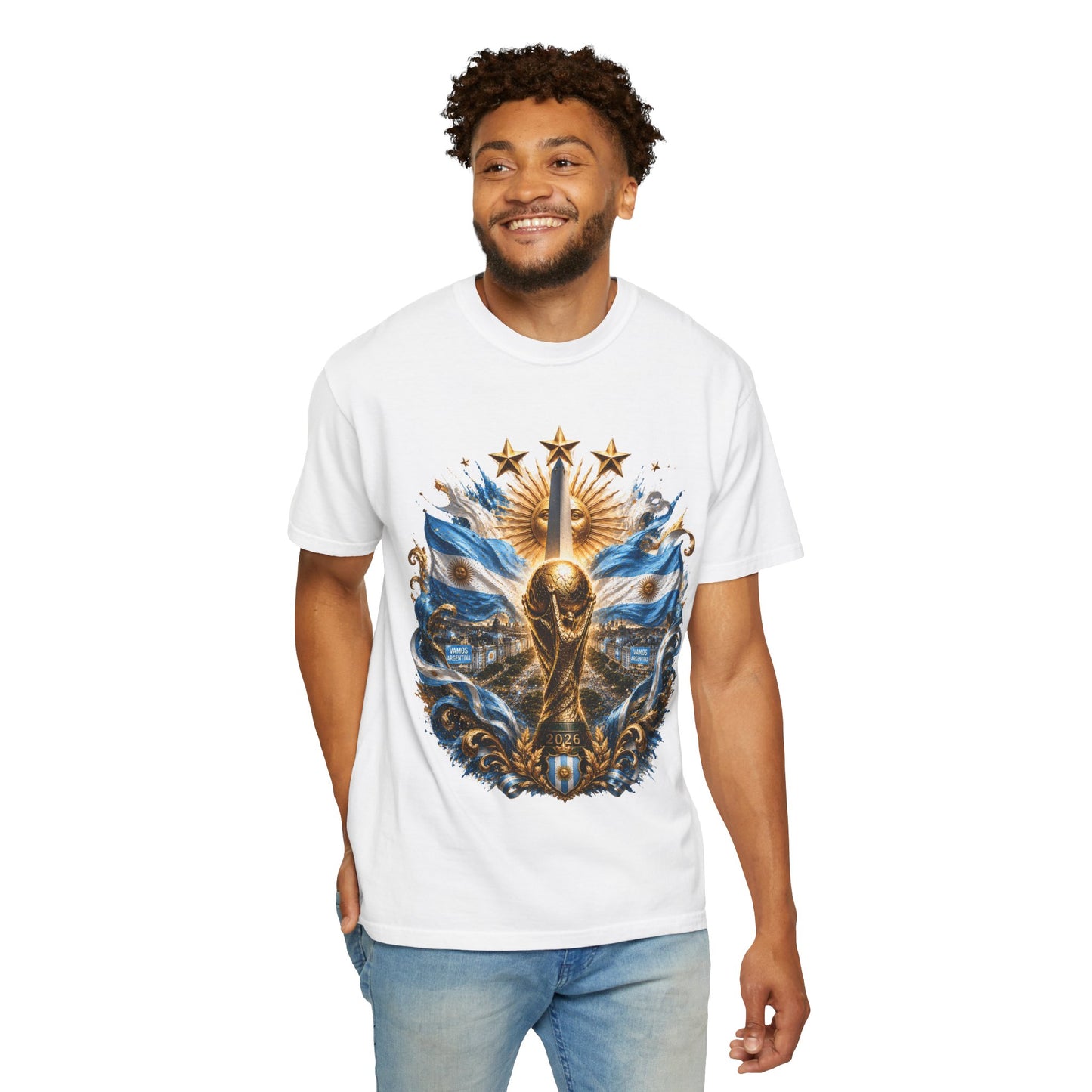 Argentina Football World Cup 2026 Obelisco Horizon – Celestial Glory | Premium Summer Tee