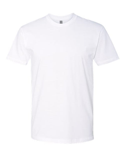 Next Level Mens Premium Fitted Short-Sleeve Crew T-Shirt 3600 Black-White