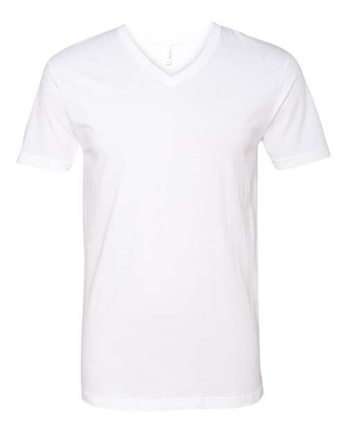 Next Level Apparel 6240 Mens Premium V-Neck Tee, White + Charcoal (2 Pack)-Large