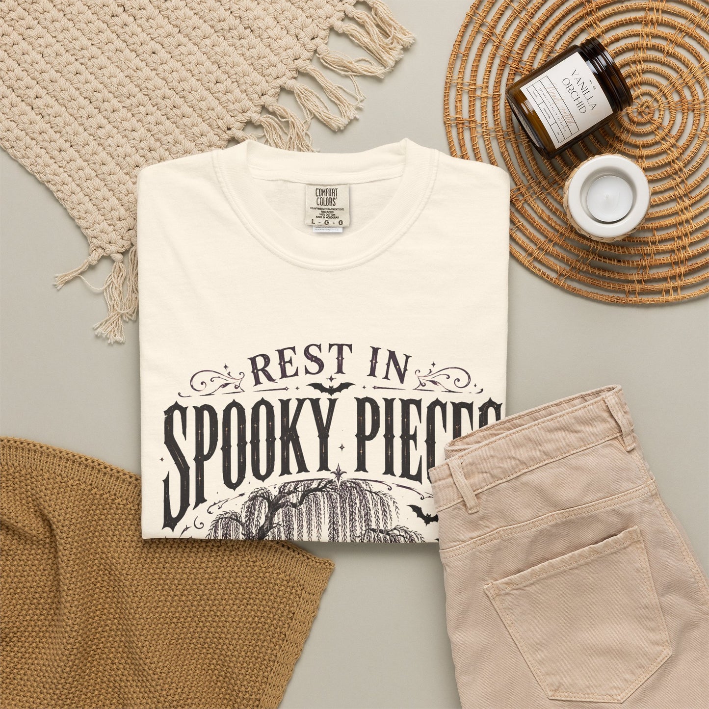 Rest In Spooky Pieces Graveyard Gothic Halloween | Premium Graphic Tee