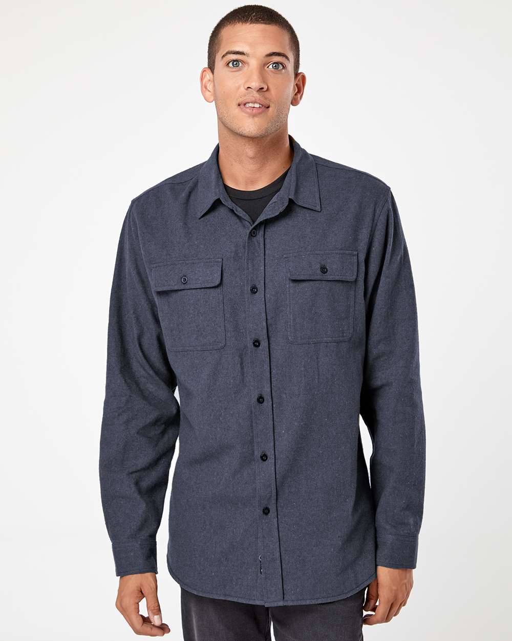 Men's Solid Flannel Shirt