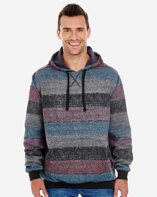 Men's Printed Stripes Fleece Sweatshirt