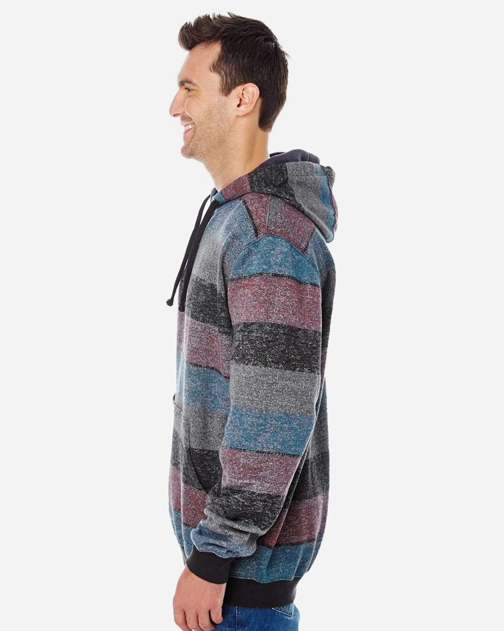Men's Printed Stripes Fleece Sweatshirt