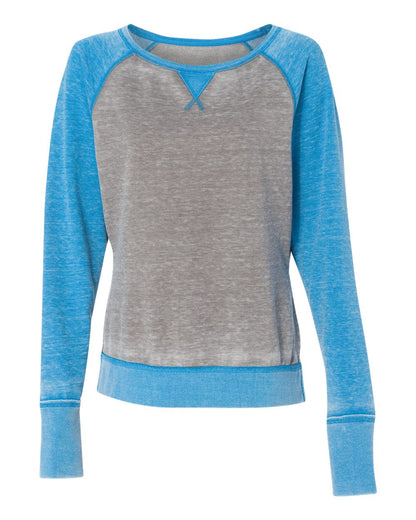 J. America 8927 Women Zen Fleece Raglan Sweatshirt