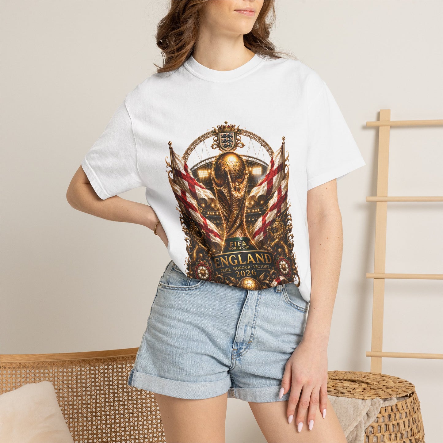 England World Cup 2026 Stadium Crest – Pride, Honour, Victory | Premium Graphic Tee