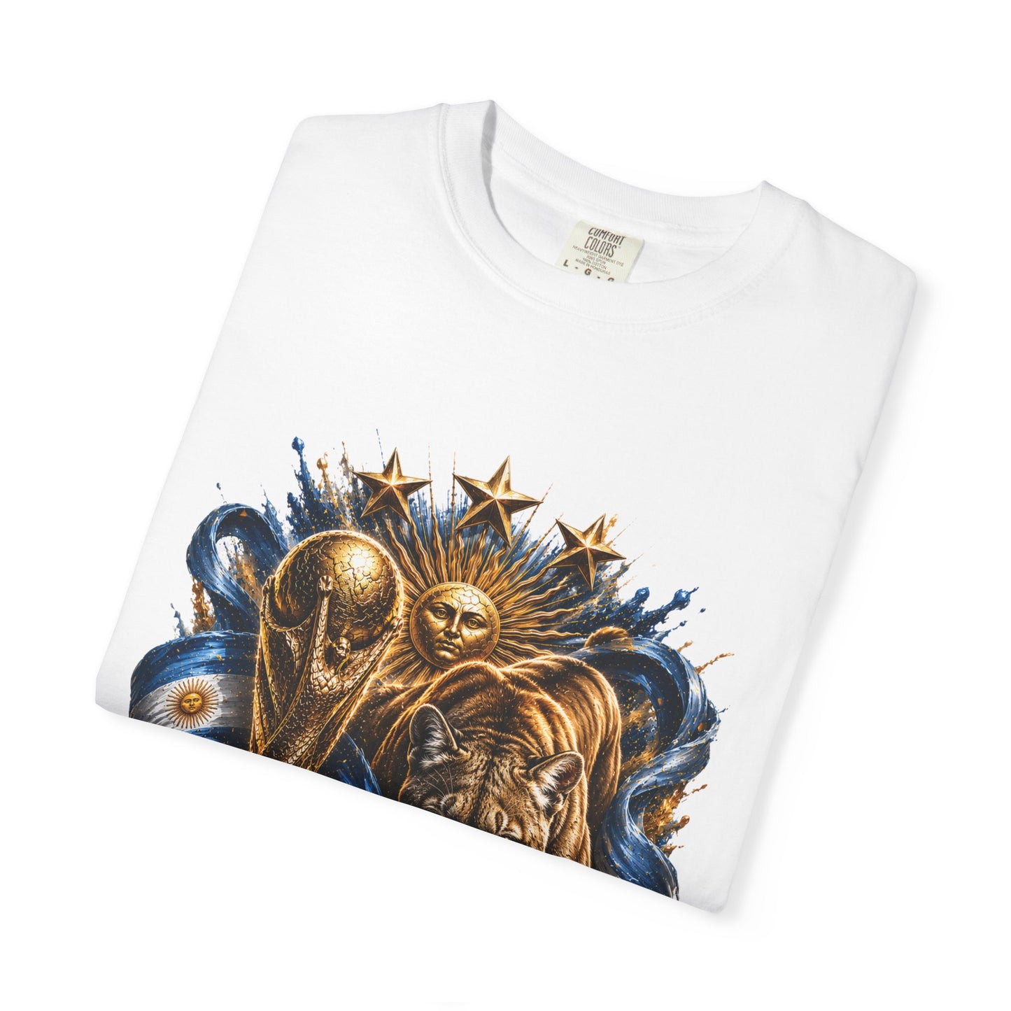 Argentina Football 'Puma de las Pampas' World Cup 2026 – Celestial Trophy | Premium Graphic Tee