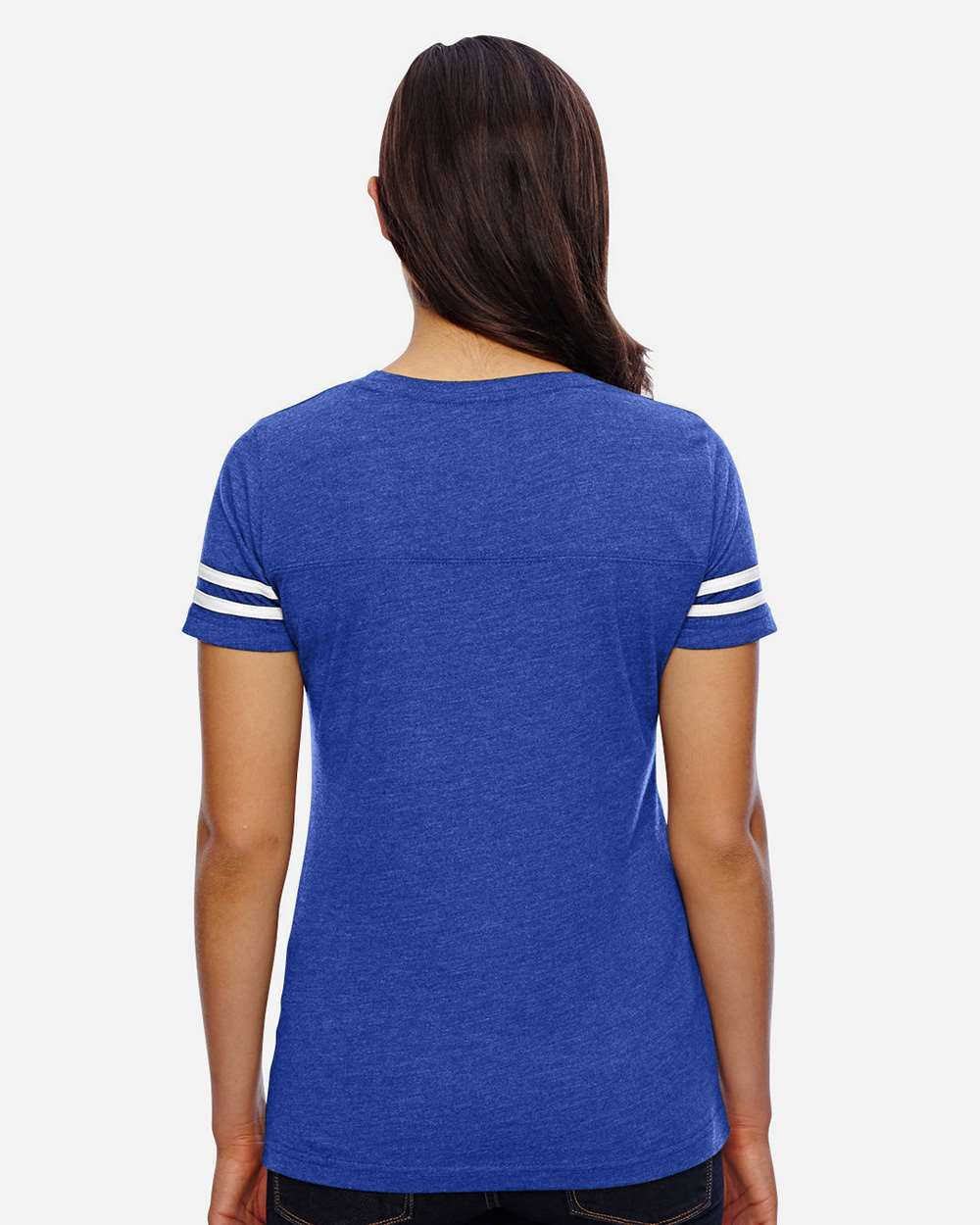 Women's Football V-Neck Fine Jersey Tee