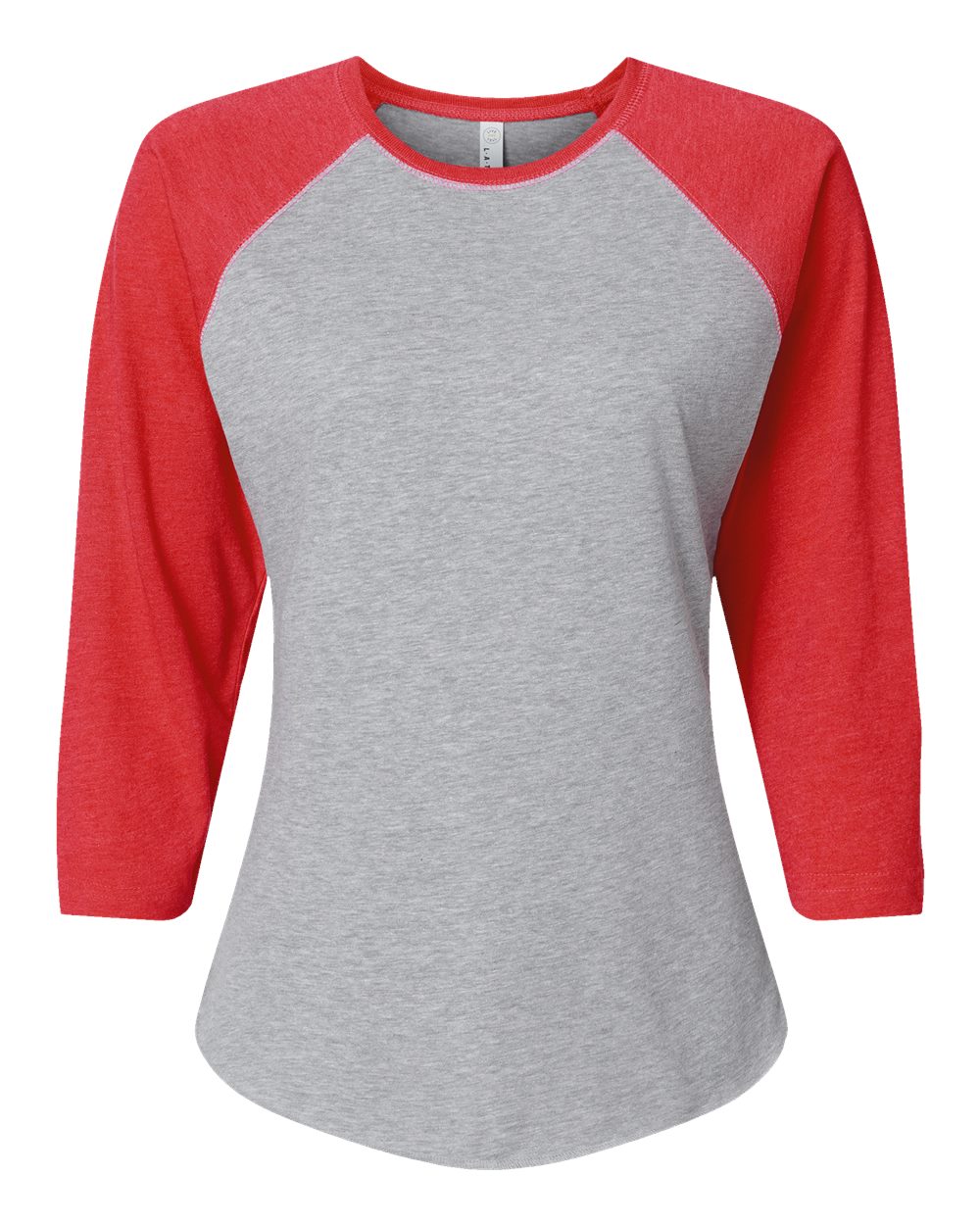 LAT 3530 Women Baseball Fine Jersey Three-Quarter Sleeve Tee