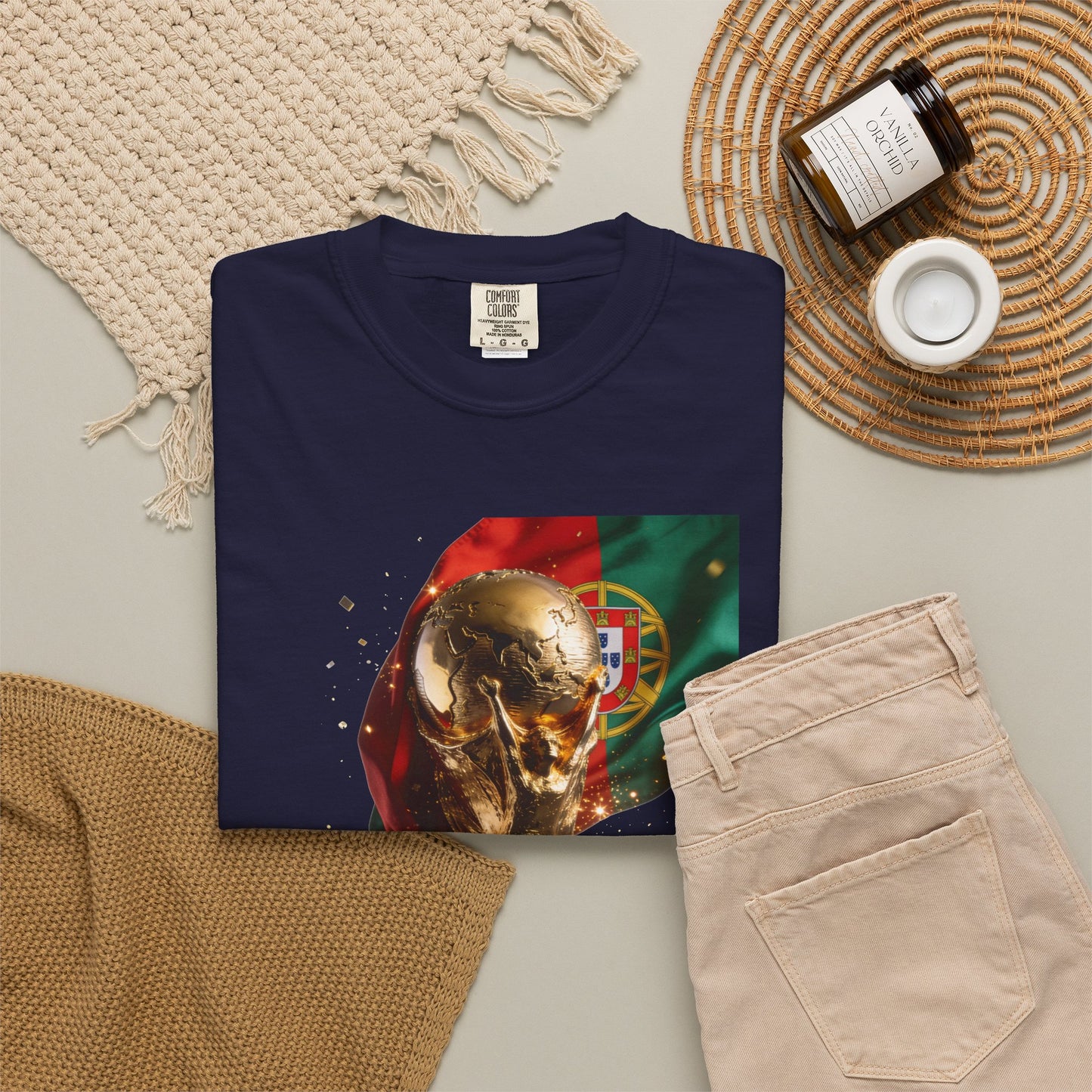 Portugal Football 'Taça de Glória' Wrapped Trophy Emblem | Premium Graphic Tee