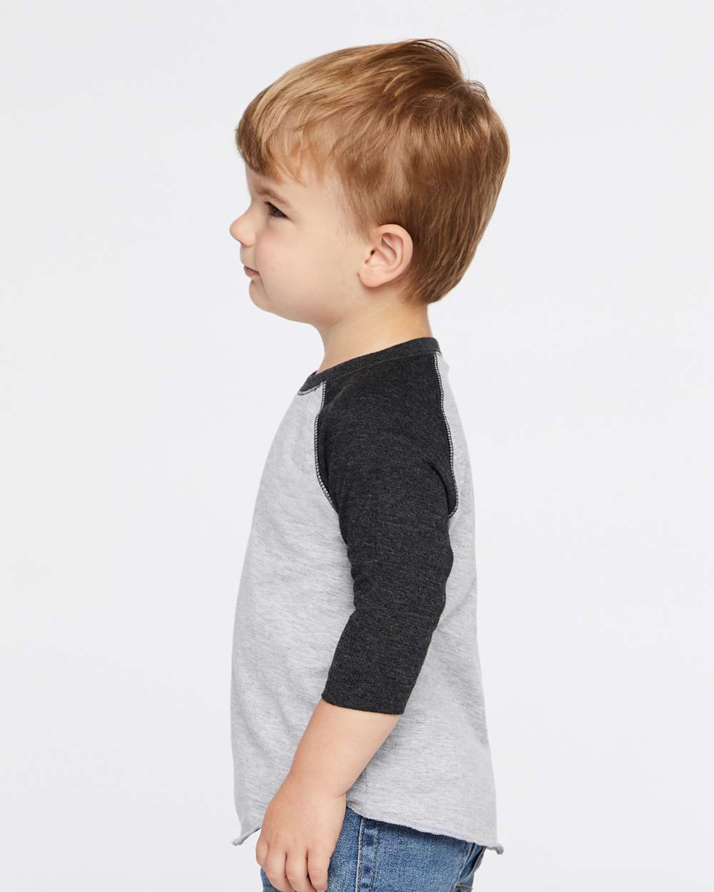 Toddler Baseball Fine Jersey Three-Quarter Sleeve Tee