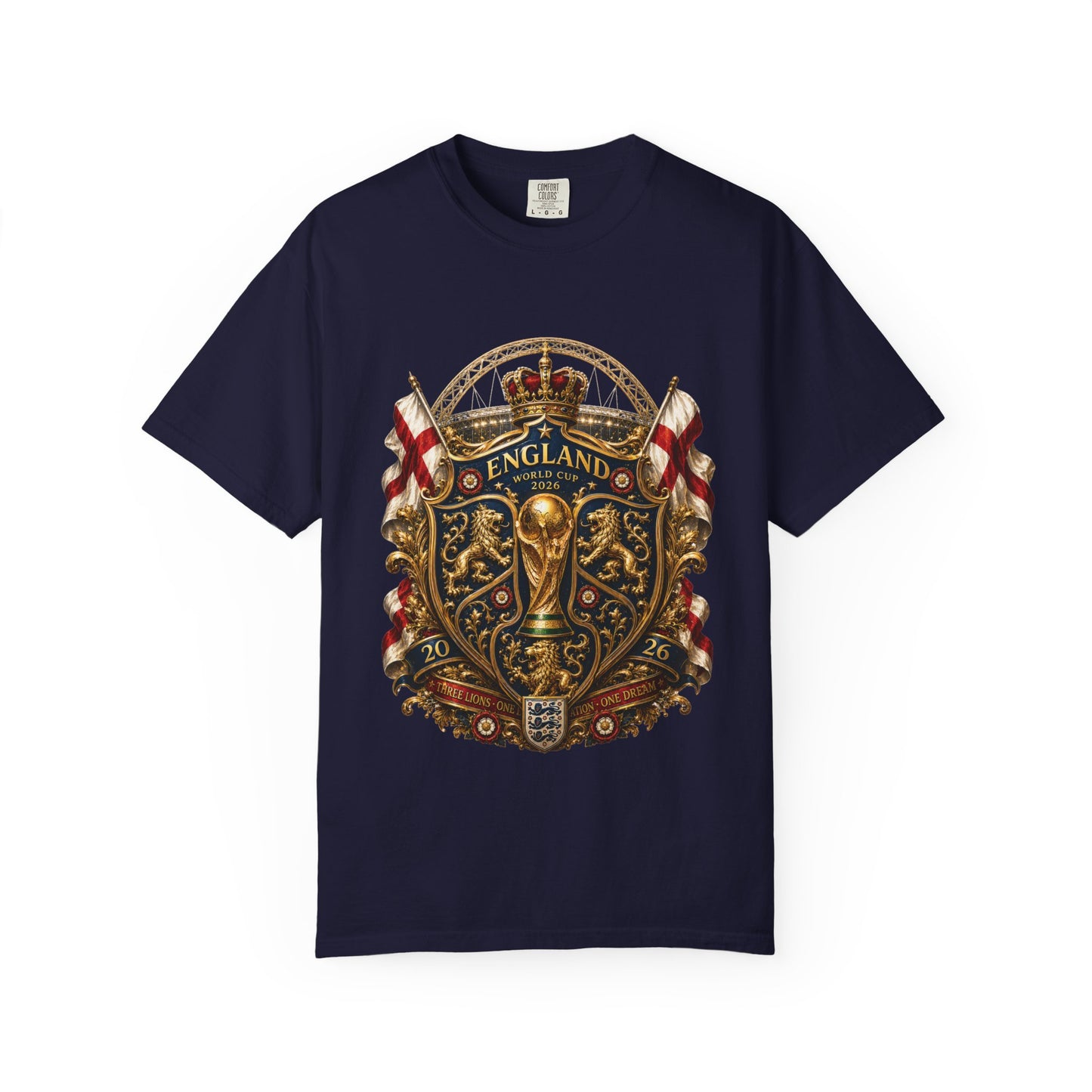 England Football 'Three Lions, One Dream' World Cup Shield | Premium Graphic Tee