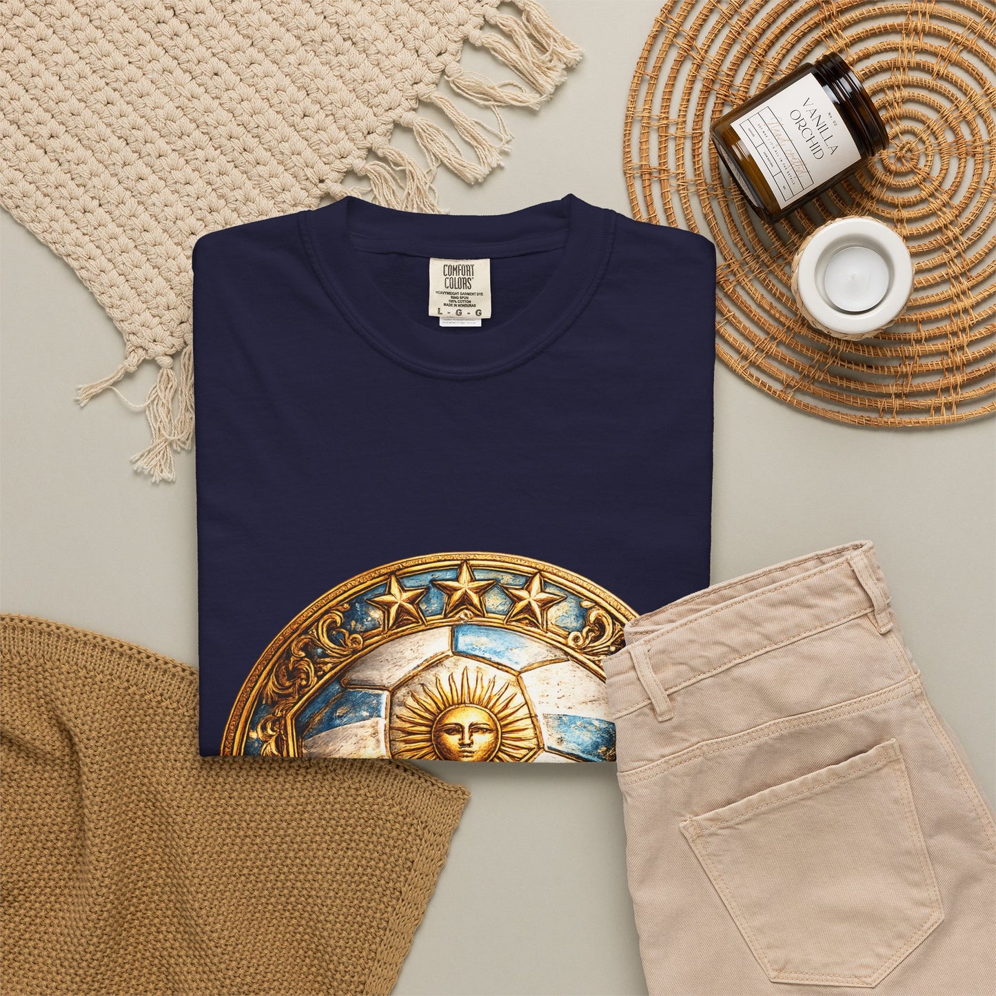 Argentina Football World Cup 2026 Sovereign Shield Medallion | Premium Summer Tee