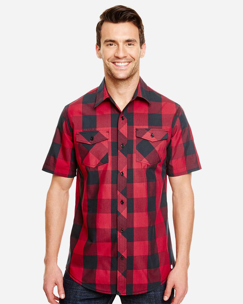 Men's Buffalo Plaid Short Sleeve Shirt