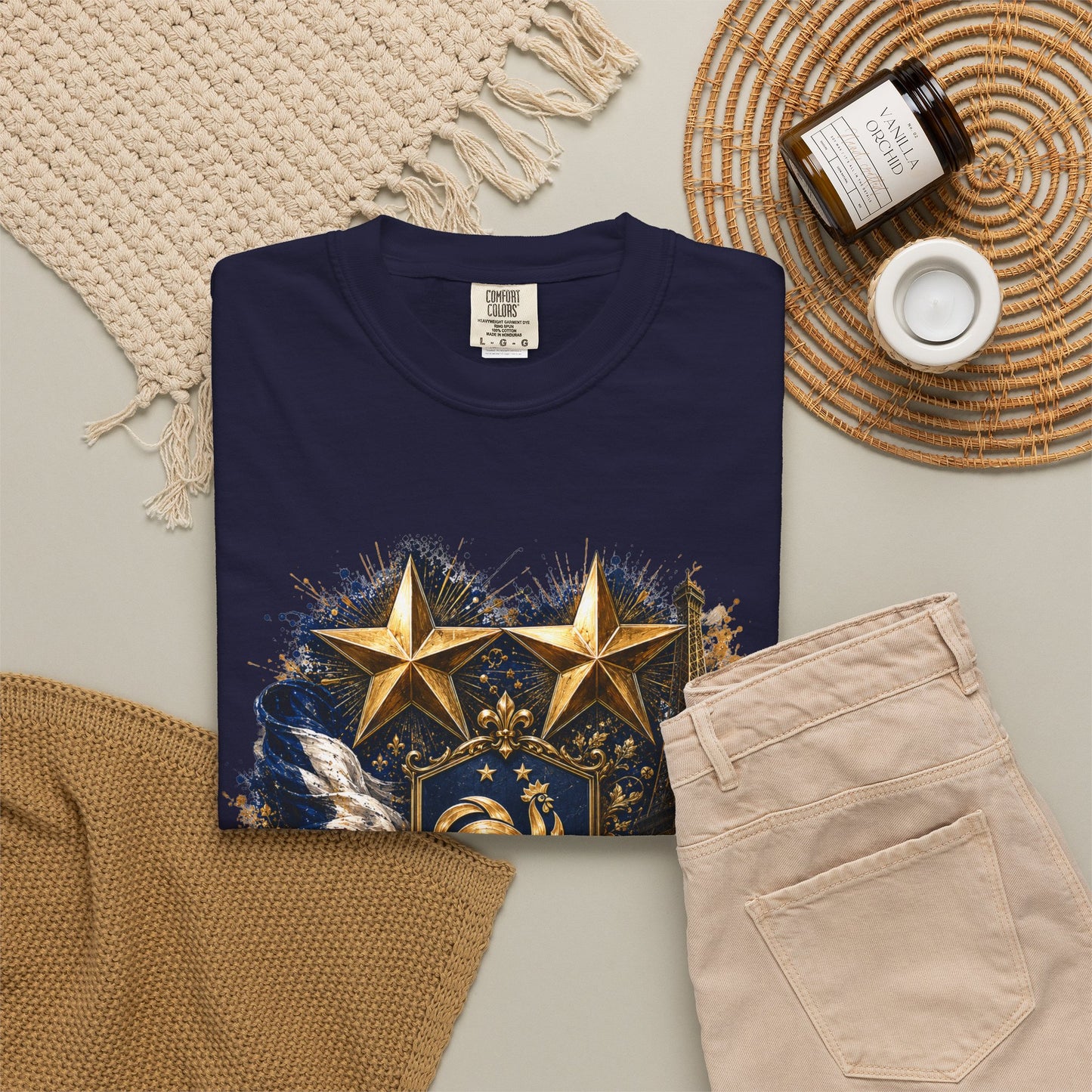 France Football 'Fiers d’Être Bleus' Celestial Shield – World Cup 2026 | Premium Graphic Tee