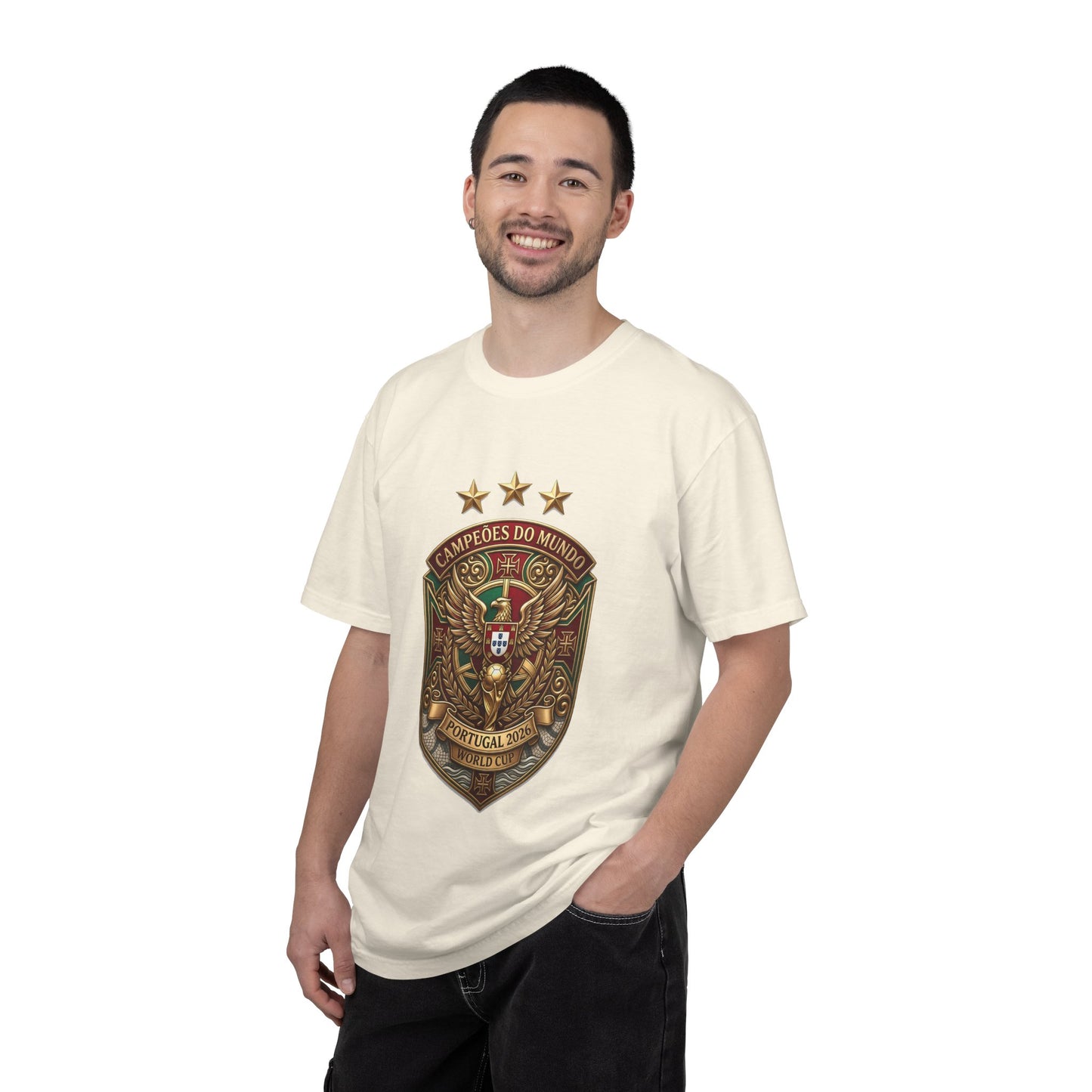 Portugal Football World Cup 2026 'Campeões do Mundo' Sovereign Shield | Premium Graphic Tee