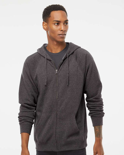 Unisex Special Blend Raglan Full-Zip Hooded Sweatshirt