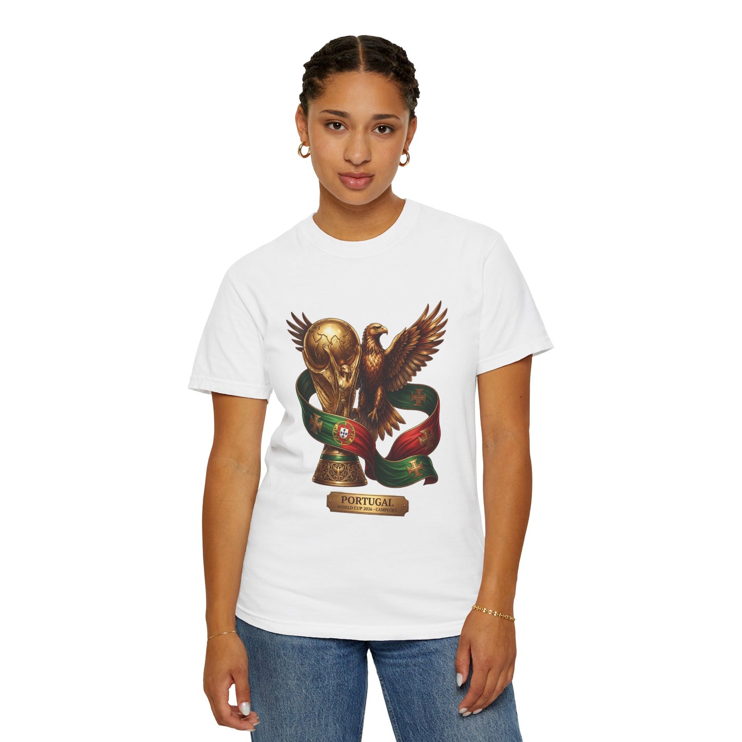 Portugal Football World Cup 2026 'Triumph of the Eagle' Trophy Graphic – Imperial Glory | Premium Summer Tee