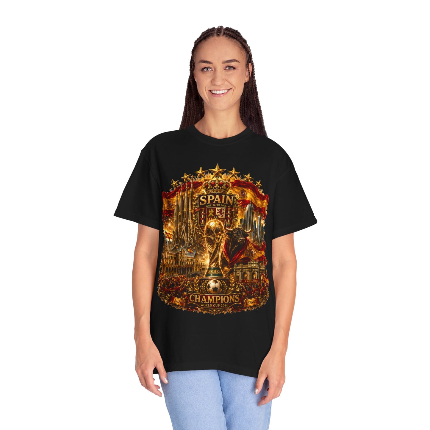 Spain Football World Cup 2026 'Reino de Campeões' Ultimate Collage | Premium Graphic Tee