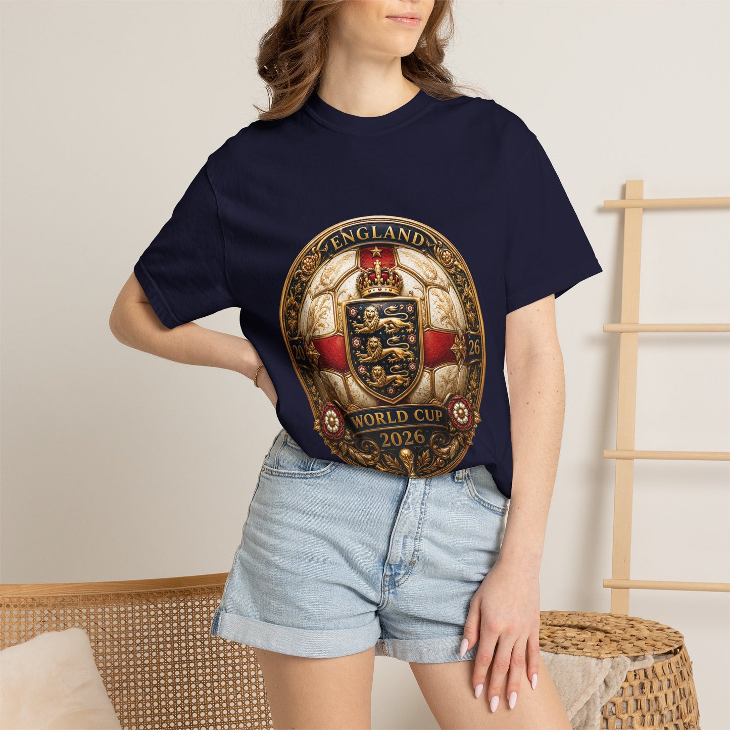 England Football World Cup 2026 Sovereign Shield Medallion | Premium Graphic Tee