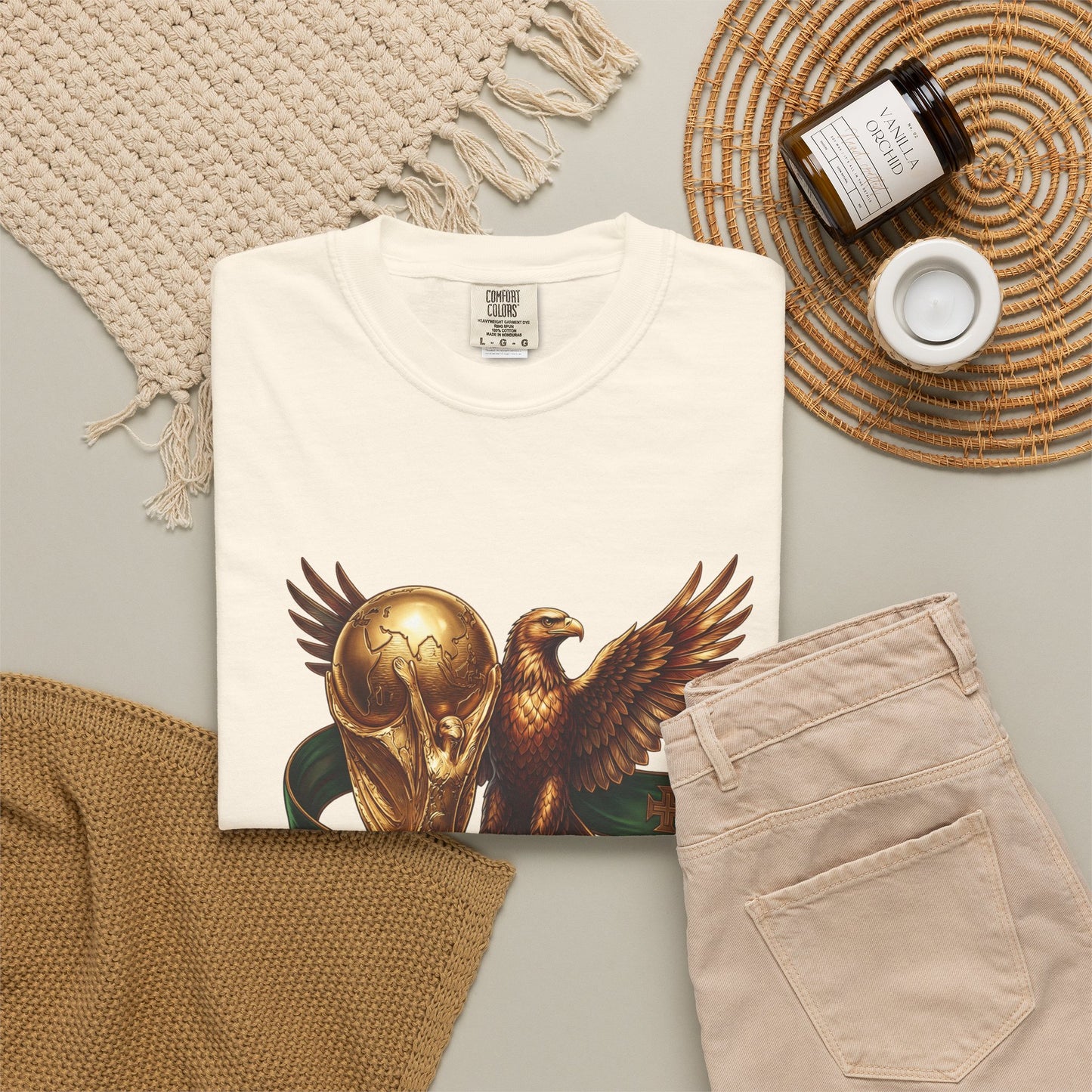 Portugal Football World Cup 2026 'Triumph of the Eagle' Trophy Graphic – Imperial Glory | Premium Summer Tee