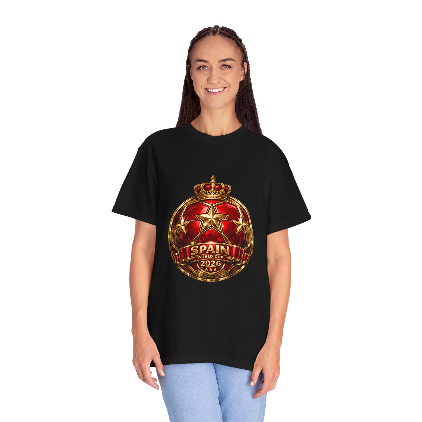 Spain Football World Cup 2026 'Estrella de Campeón' Round Medallion | Premium Graphic Tee