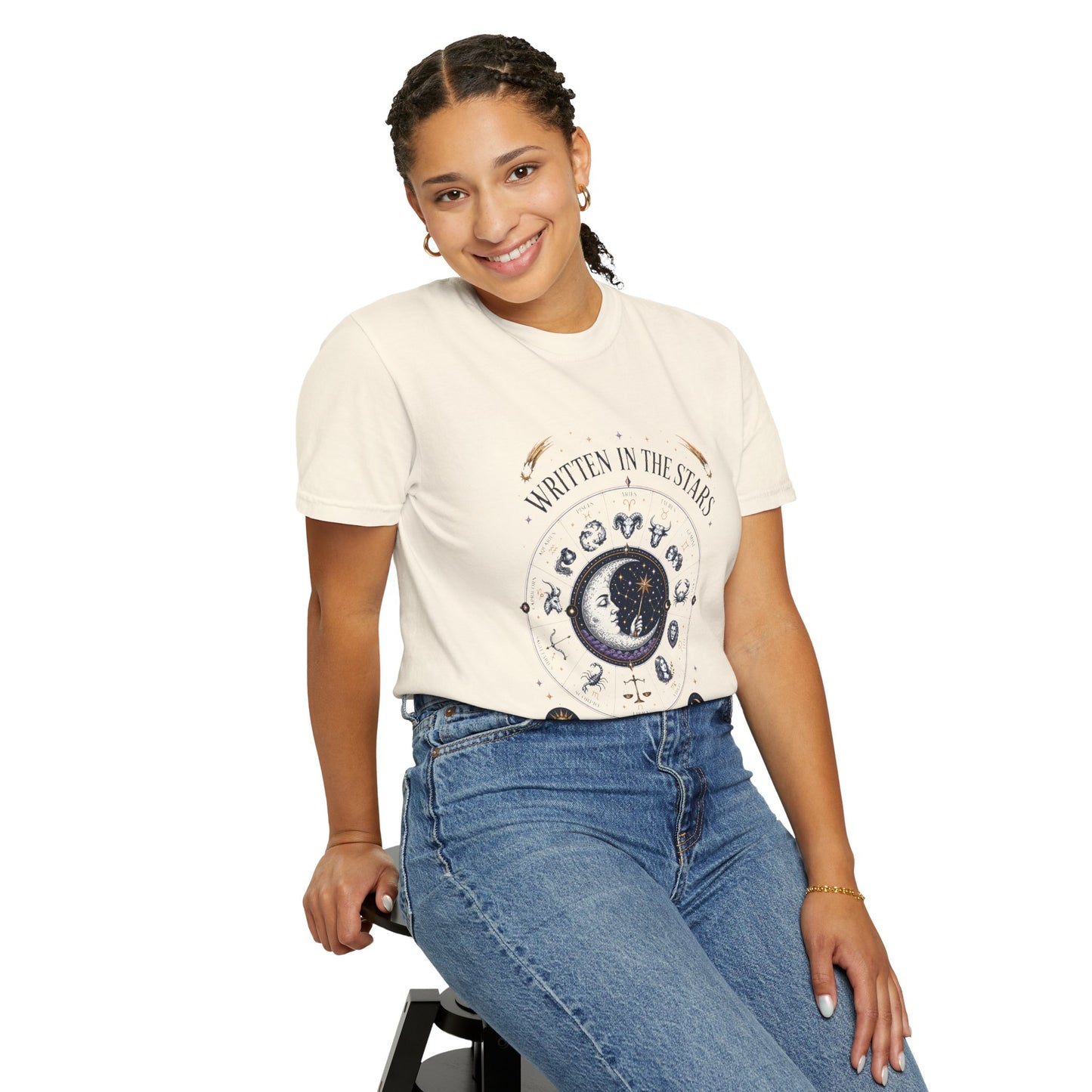 Written In The Stars Astrology Zodiac Wheel Halloween | Premium Graphic Tee