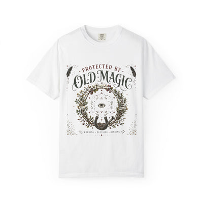 Protected By Old Magic Warding Wreath Halloween | Premium Graphic Tee