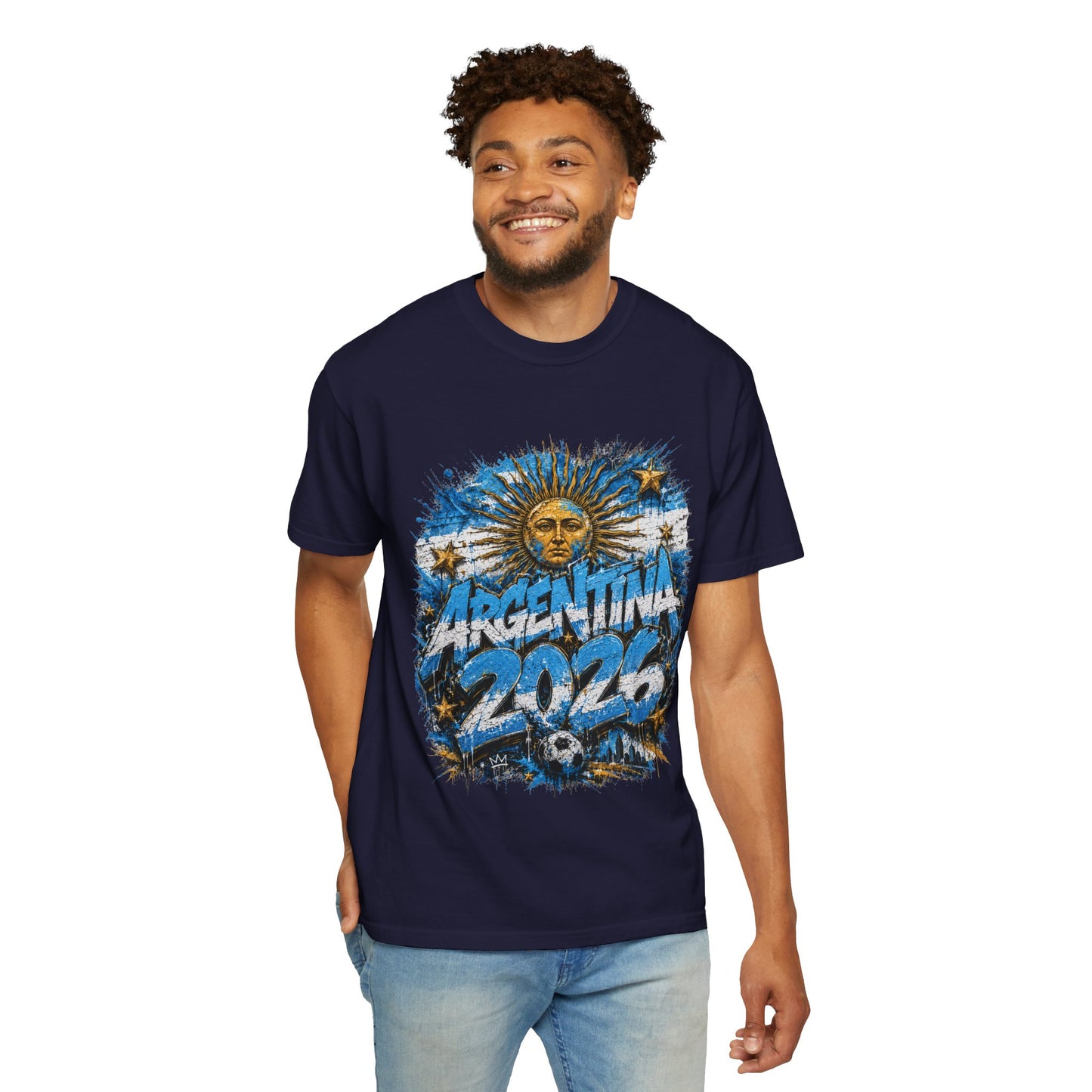 Argentina Football 'Street Glory' World Cup 2026 Graffiti – Paint Splatter | Premium Summer Tee