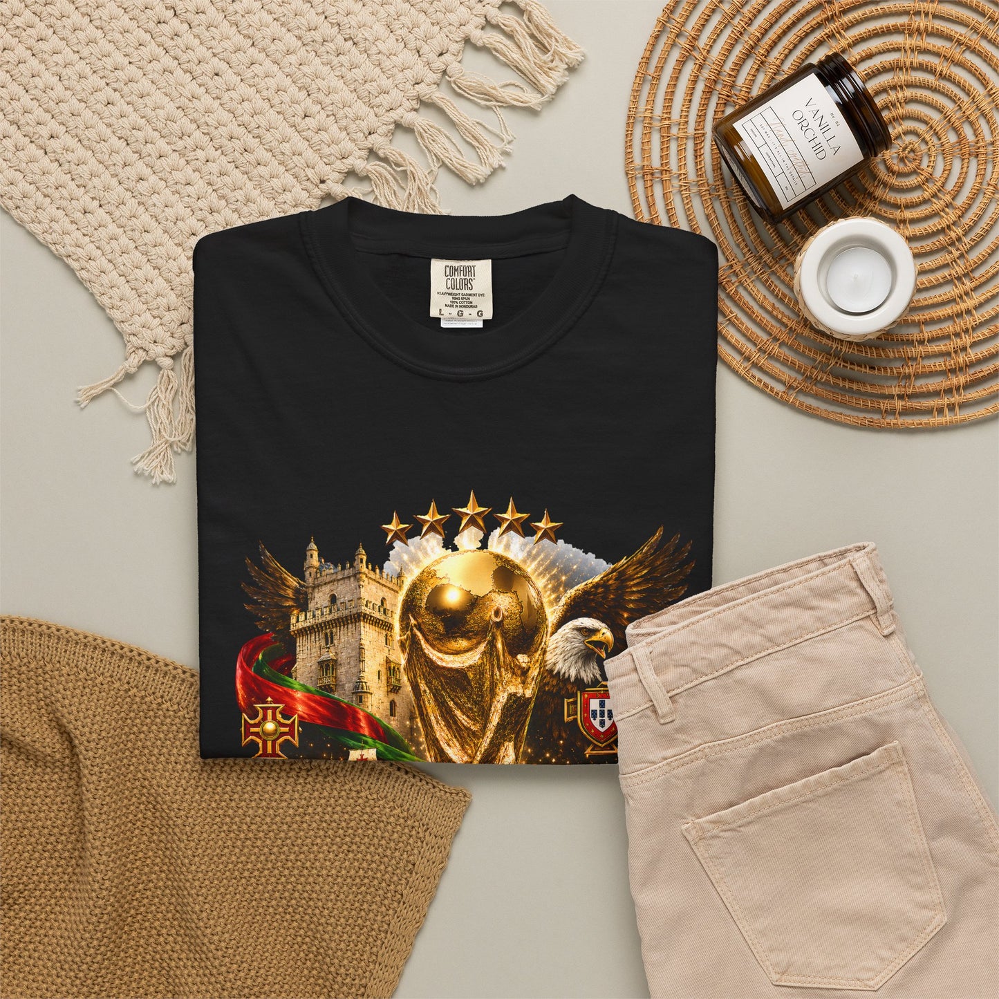 Portugal Football World Cup 2026 'Nação de Campeões' Epic Collage | Premium Graphic Tee