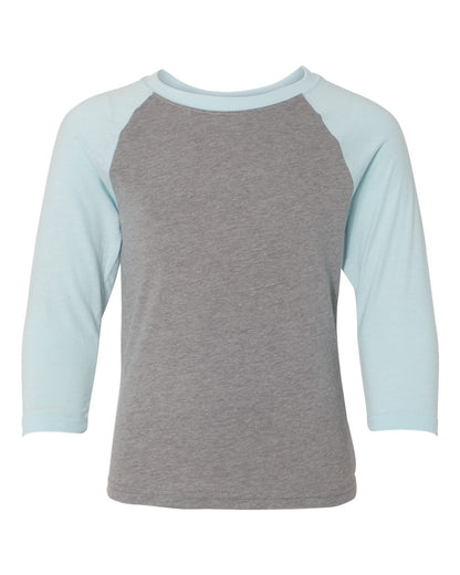 Next Level 3352 Youth CVC Three-Quarter Sleeve Raglan T-Shirt