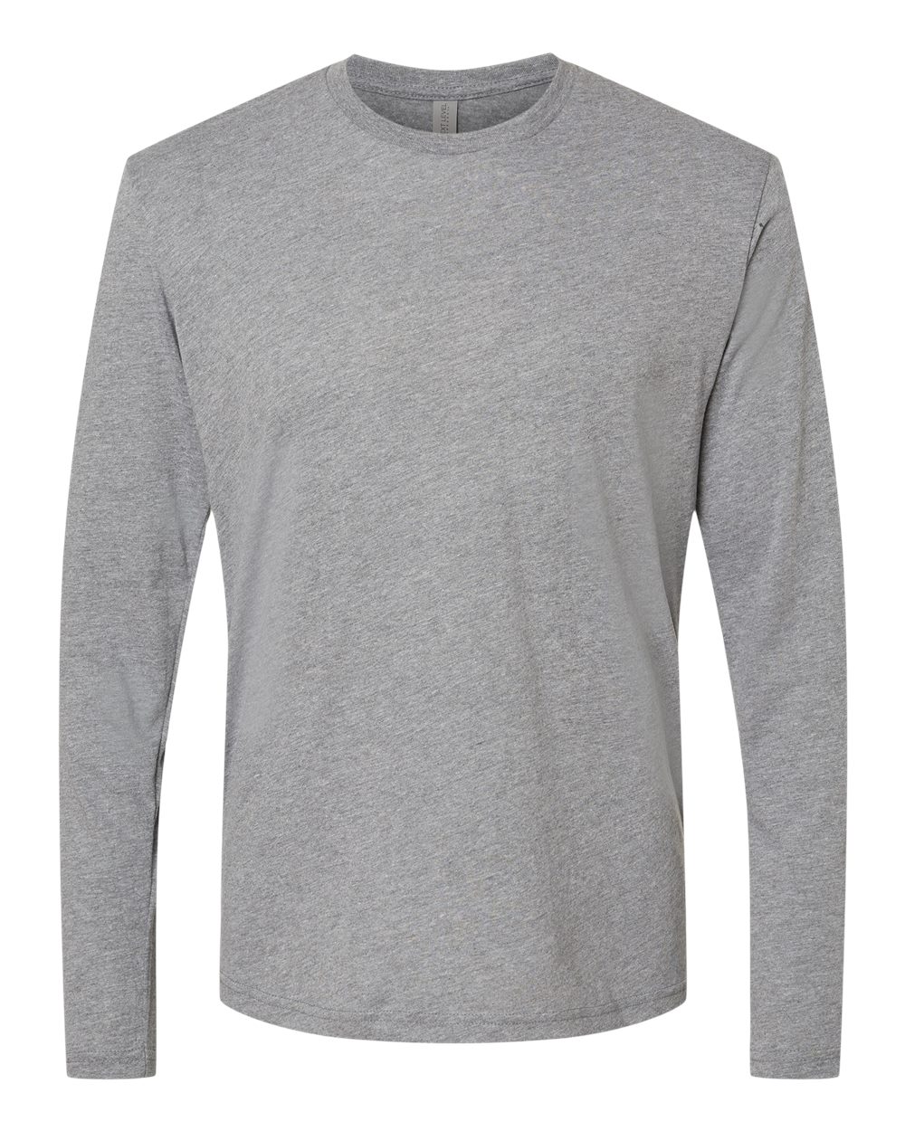 NEXT LEVEL APPAREL B26818584 Men's Rib-Knit Tri-Blend Long-Sleeve T-Shirt, M, Premium Heather