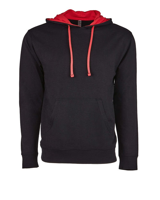 Next Level Unisex French Terry Pullover Hoody L BLACK/ RED
