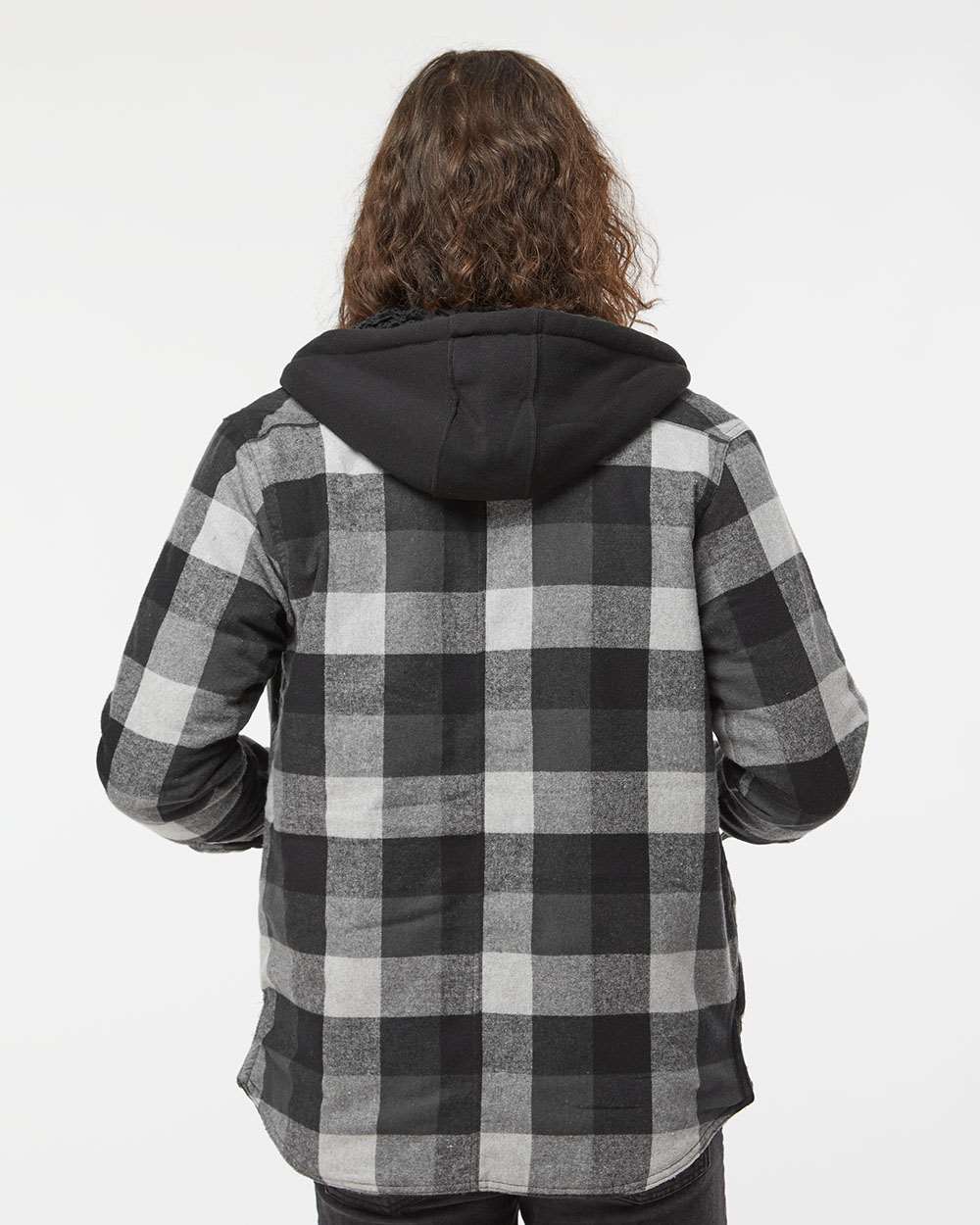 Men's Quilted Flannel Hooded Jacket