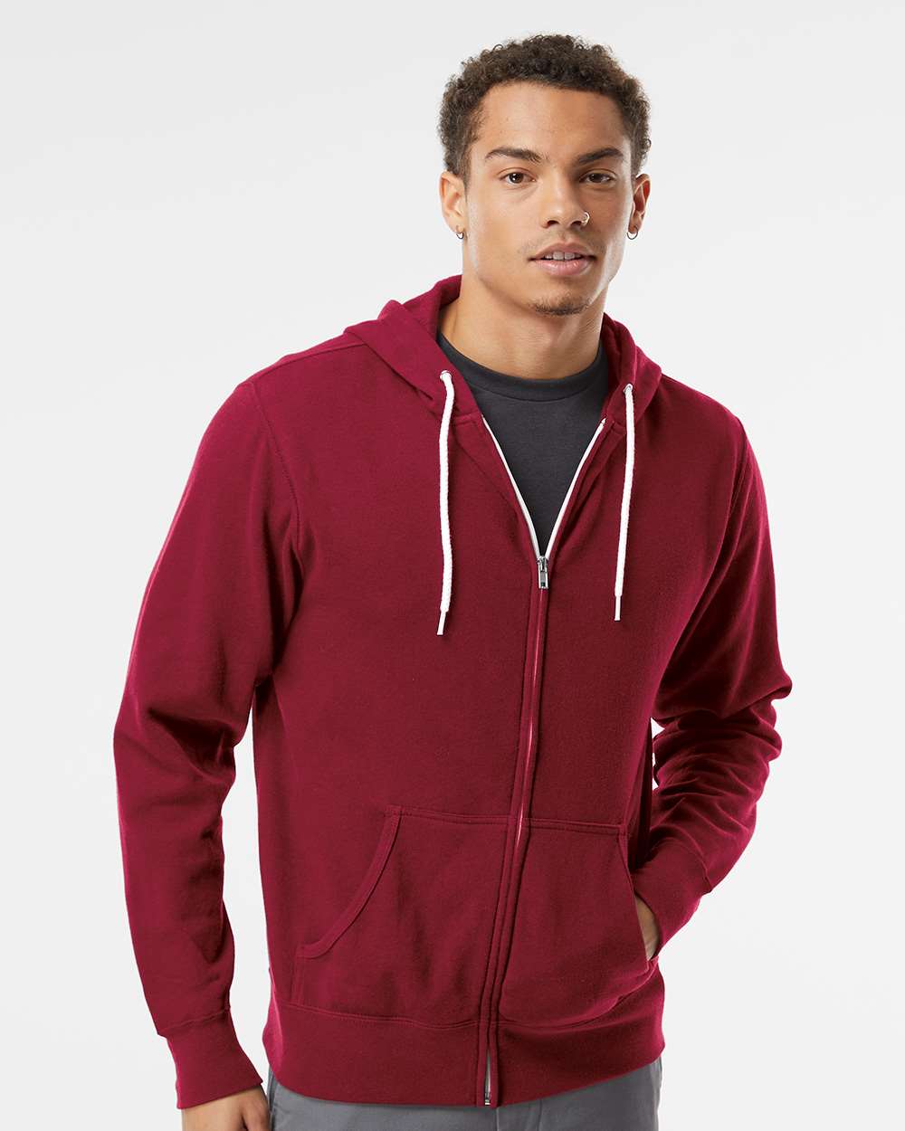 Independent Trading Co. Lightweight Full-Zip Hooded Sweatshirt