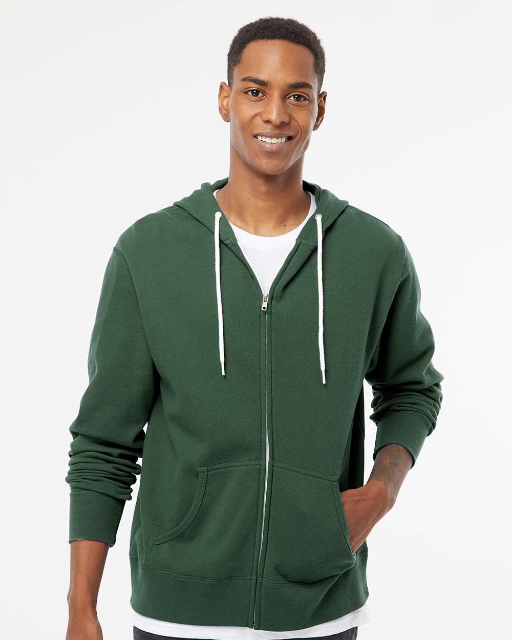 Independent Trading Co. Lightweight Full-Zip Hooded Sweatshirt