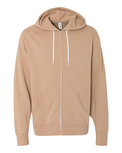 Independent Trading Co. AFX90UNZ Lightweight Full-Zip Hooded Sweatshirt