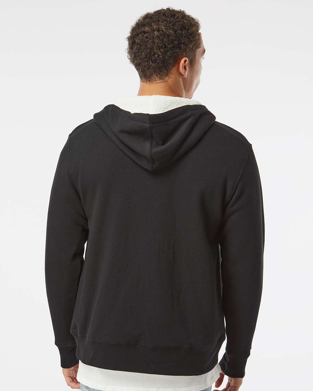 Unisex Sherpa-Lined Hooded Sweatshirt