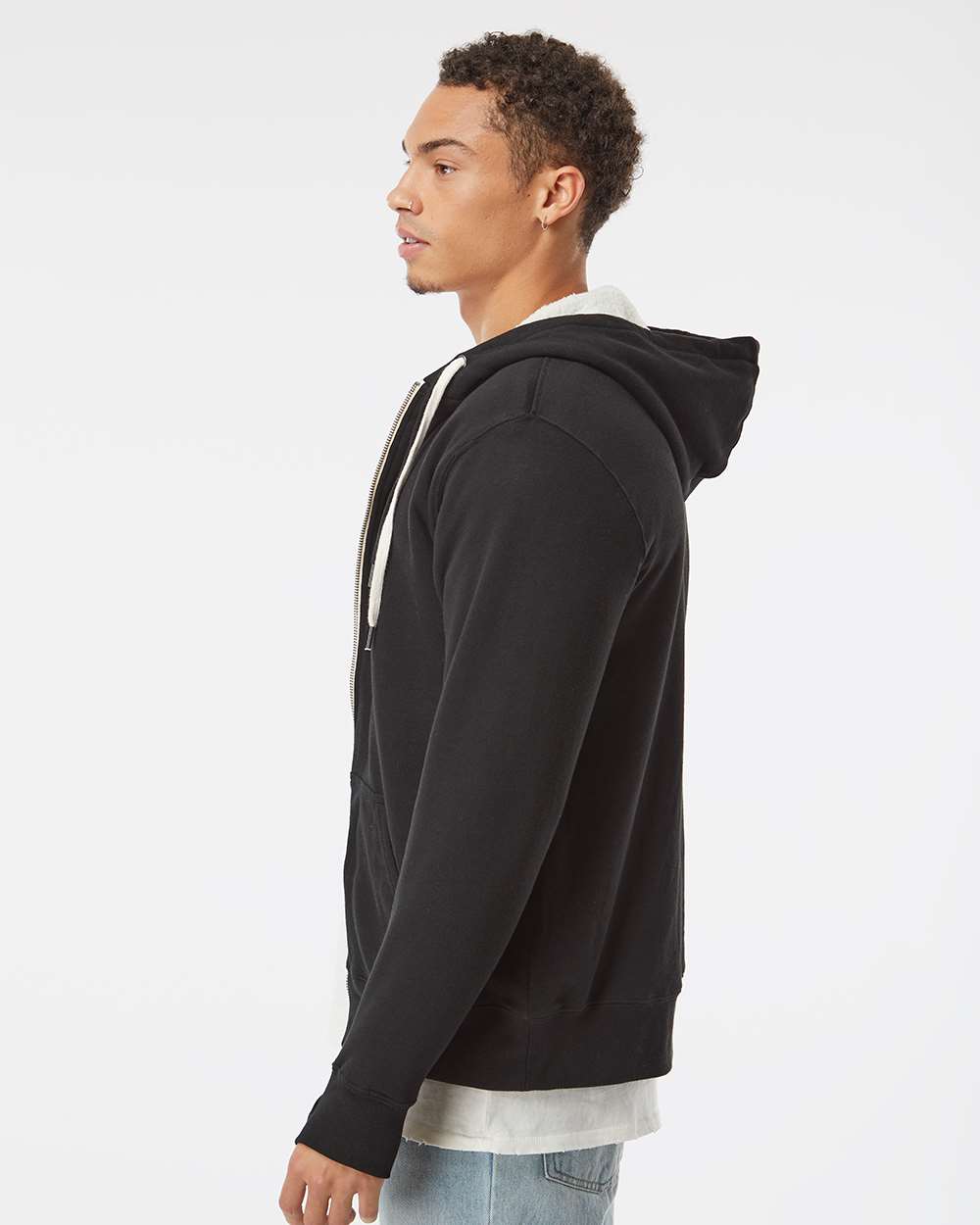 Unisex Sherpa-Lined Hooded Sweatshirt