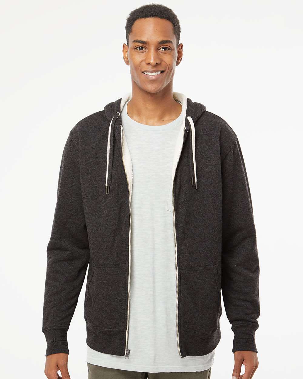 Unisex Sherpa-Lined Hooded Sweatshirt