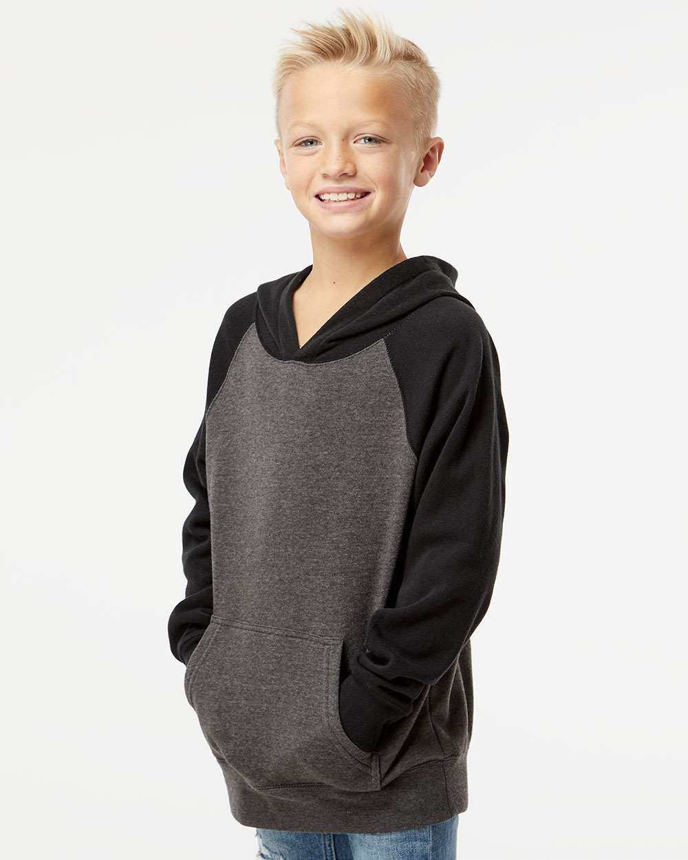 Youth Lightweight Special Blend Raglan Hooded Sweatshirt