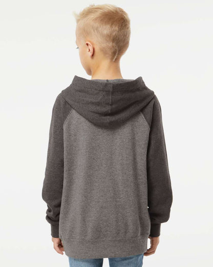 Youth Lightweight Special Blend Raglan Hooded Sweatshirt