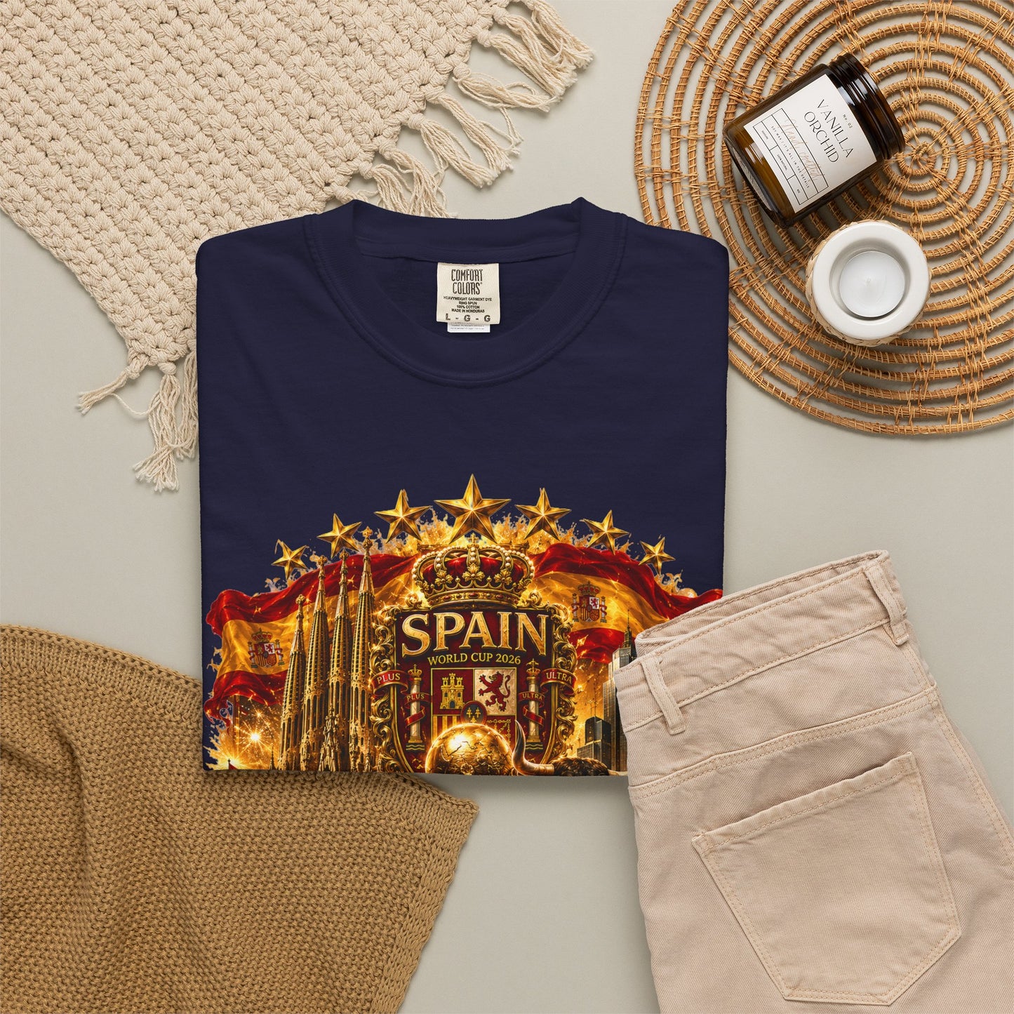 Spain Football World Cup 2026 'Reino de Campeões' Ultimate Collage | Premium Graphic Tee
