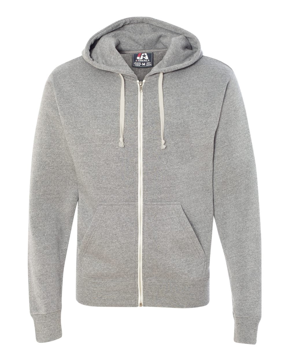 J. America 8872 Triblend Full-Zip Hooded Sweatshirt