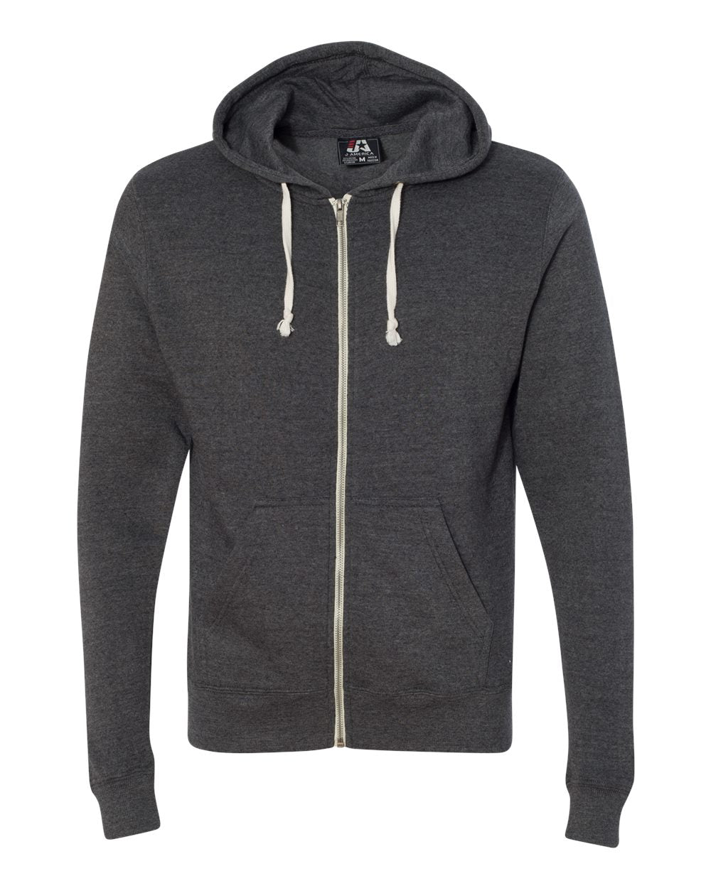 J. America 8872 Triblend Full-Zip Hooded Sweatshirt