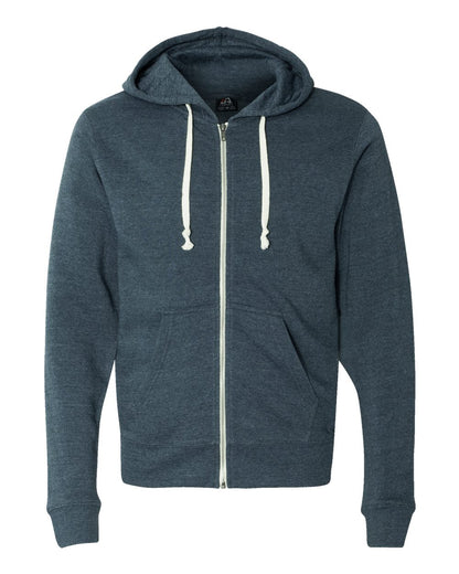 J. America 8872 Triblend Full-Zip Hooded Sweatshirt